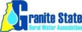 Logo: Yellow NH with turquoise drop of water beside words Granite State Rural Water Association